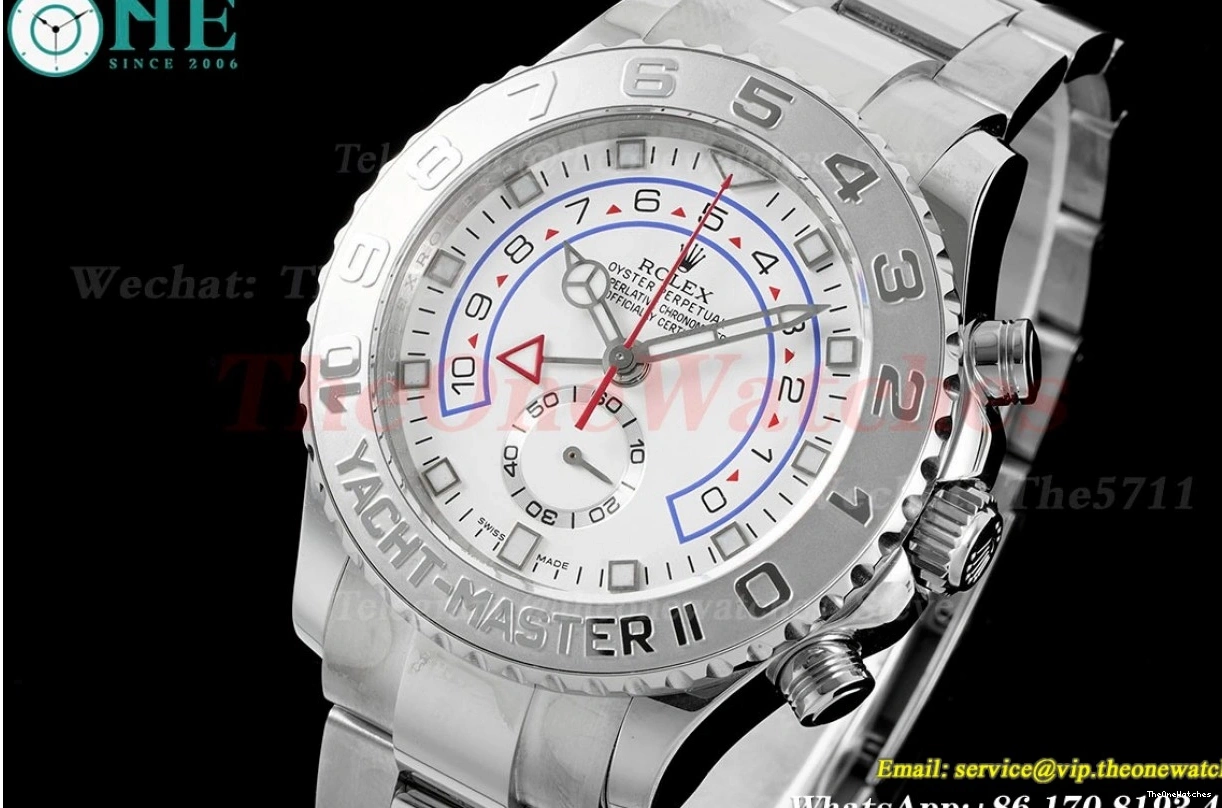 A7750 116689 Num White KF Yacht-Master 44mm SS SS II 0214